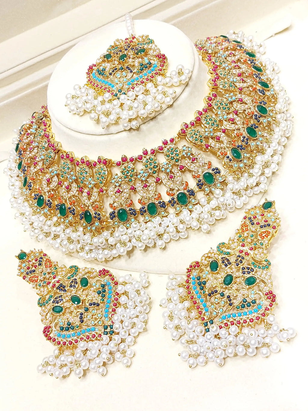 Majestic Ruby Pearl Set