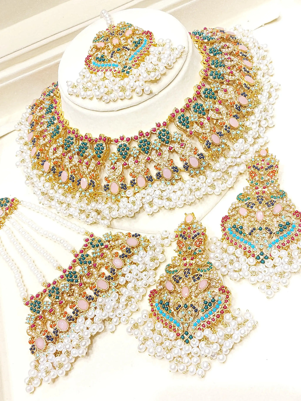 Majestic Ruby Pearl Set