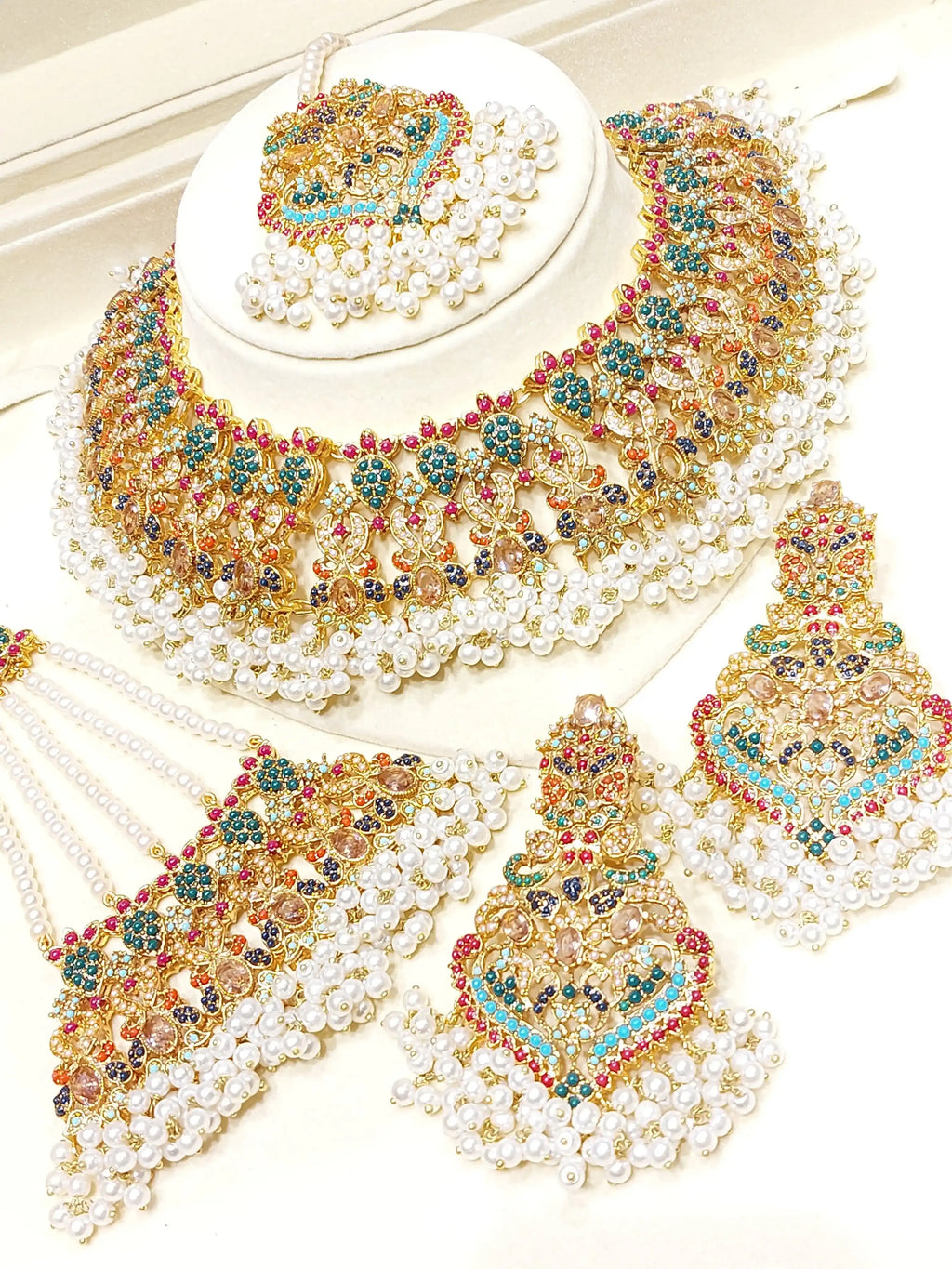 Majestic Ruby Pearl Set