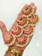 Majestic Gemstone Dangle Hoops for Women