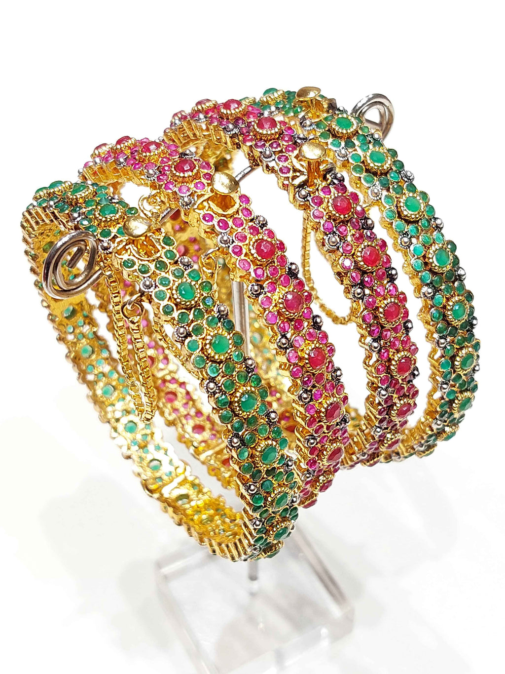 Majesty Regal Diamond-Cut Bangles for Women