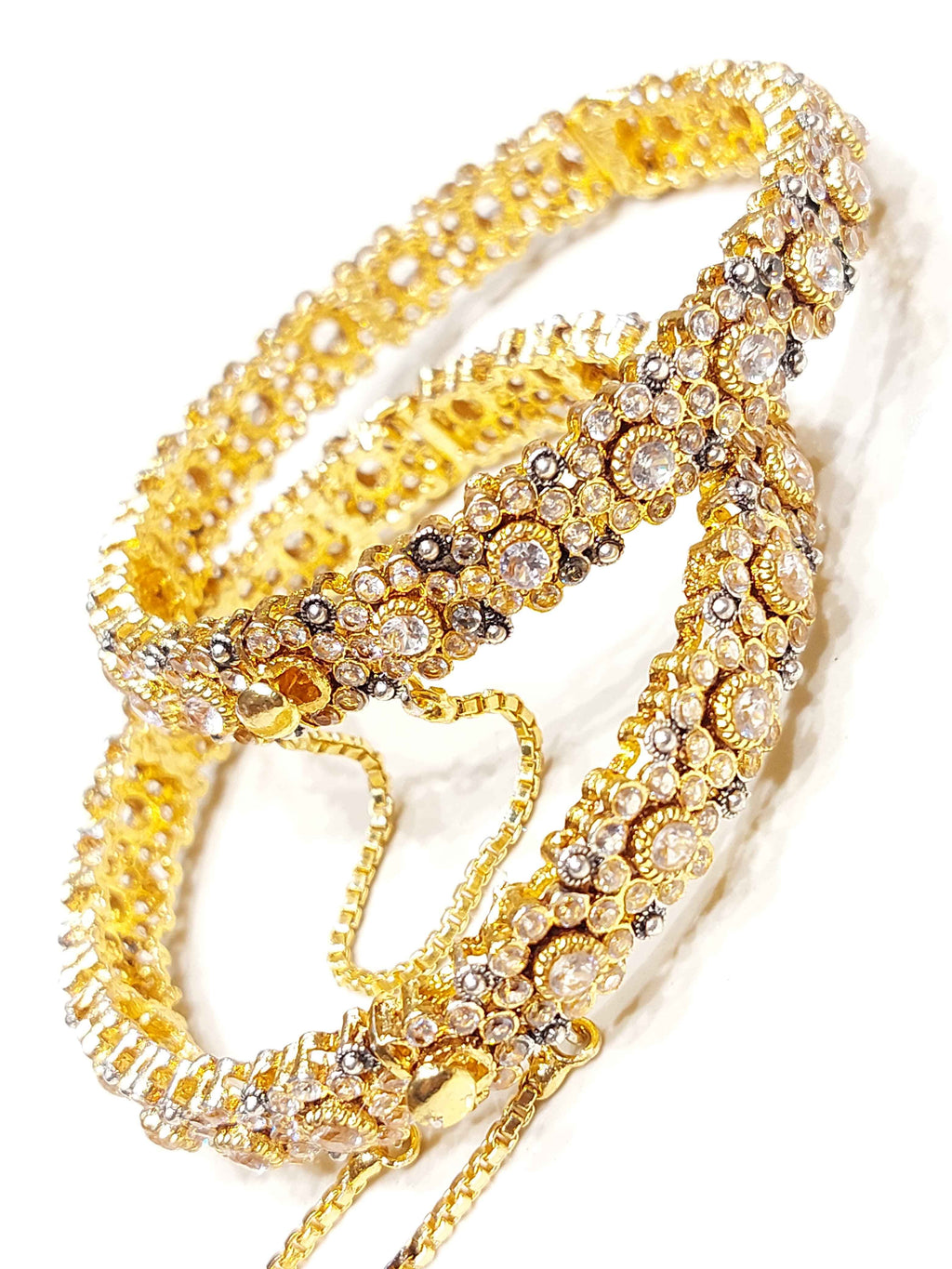 Majesty Regal Diamond-Cut Bangles for Women