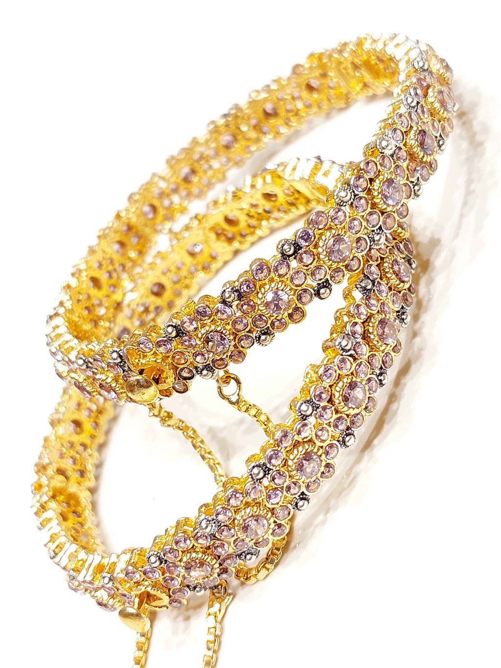 Majesty Regal Diamond-Cut Bangles for Women