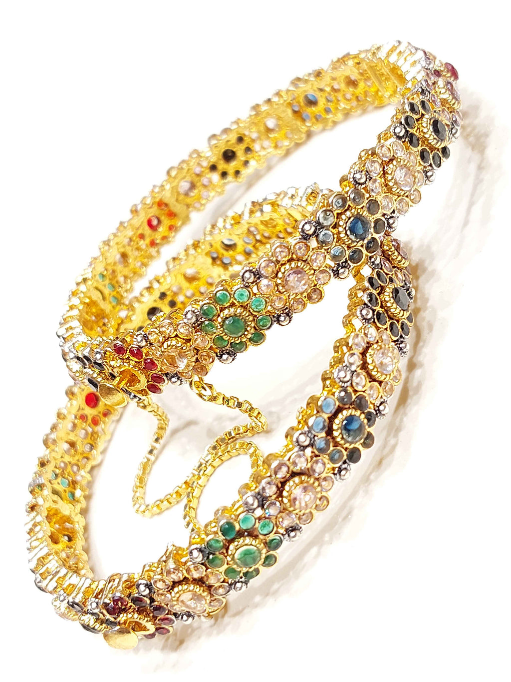 Majesty Regal Diamond-Cut Bangles for Women