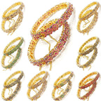 Majesty Regal Diamond-Cut Bangles for Women