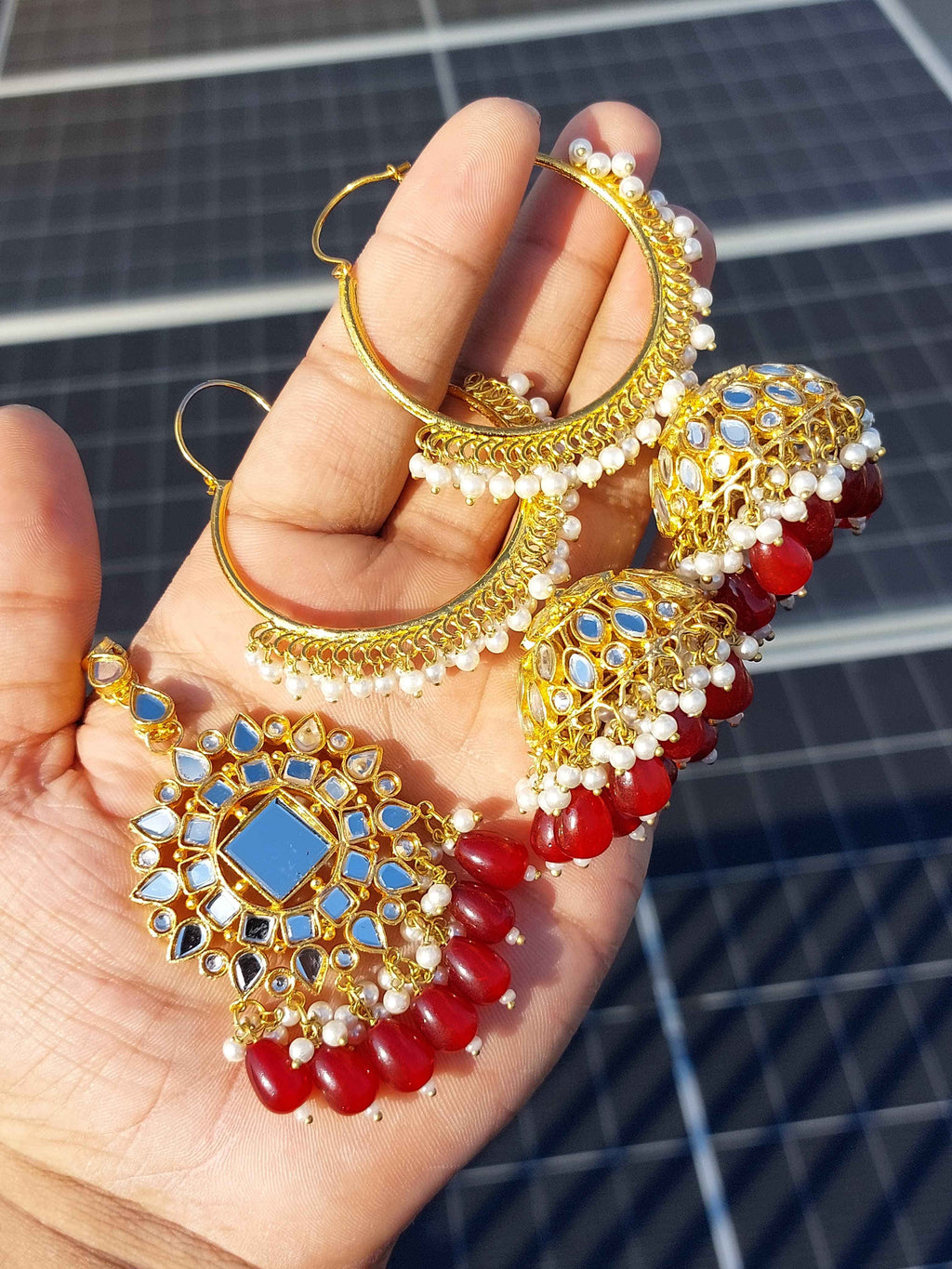 Majestic Radiant Chandbali Earrings for Women