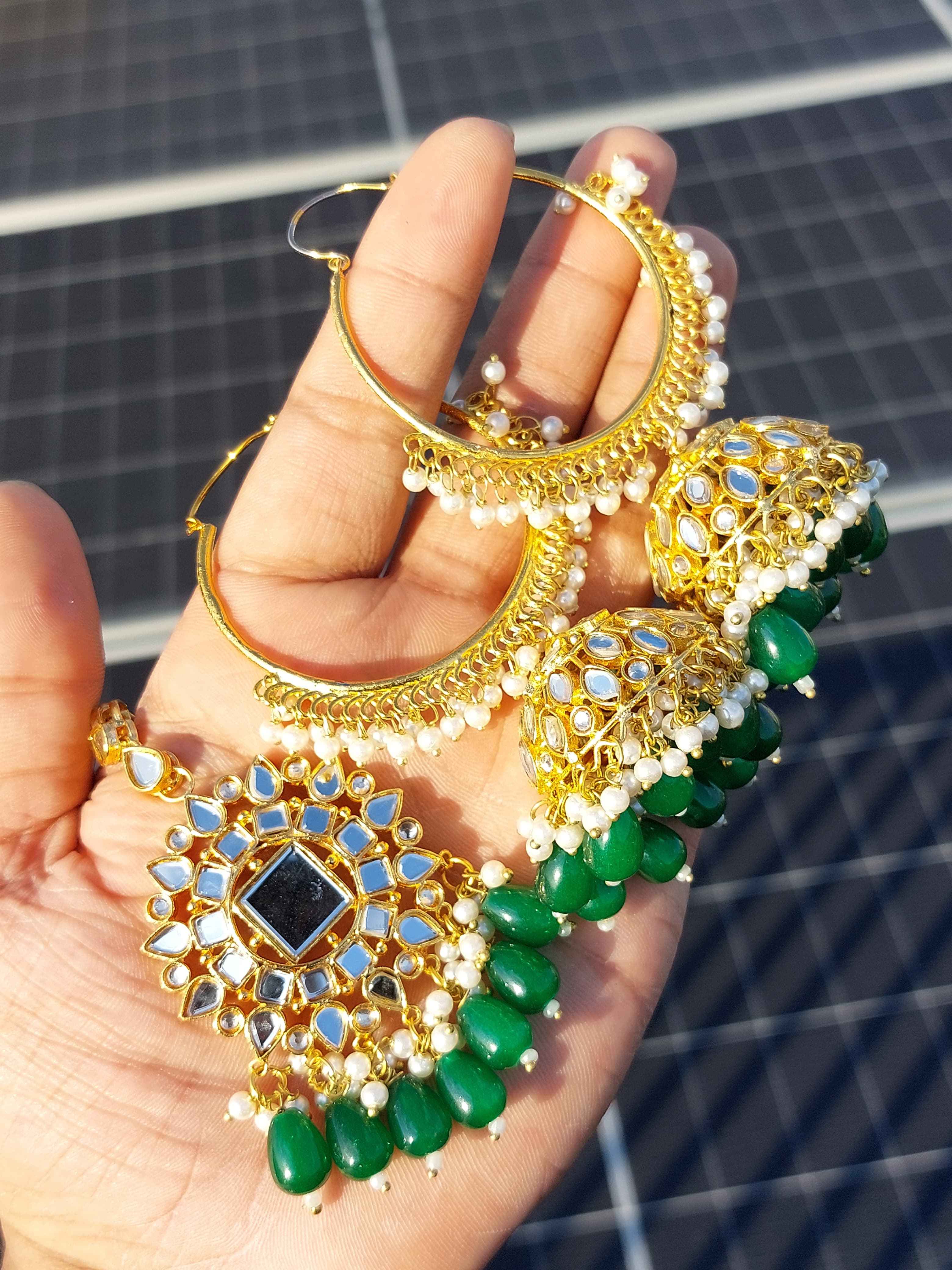 Majestic Radiant Chandbali Earrings for Women