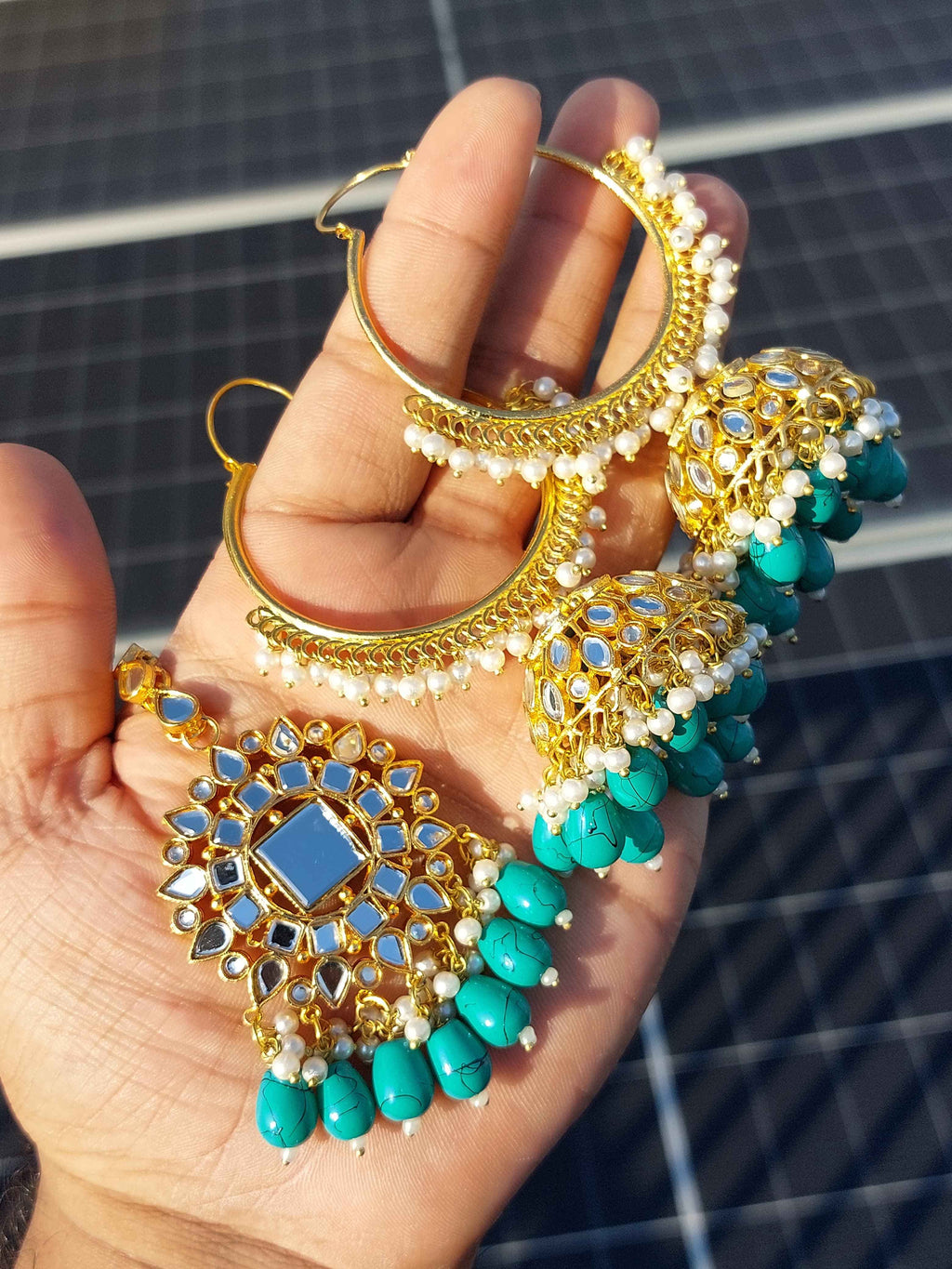 Majestic Radiant Chandbali Earrings for Women