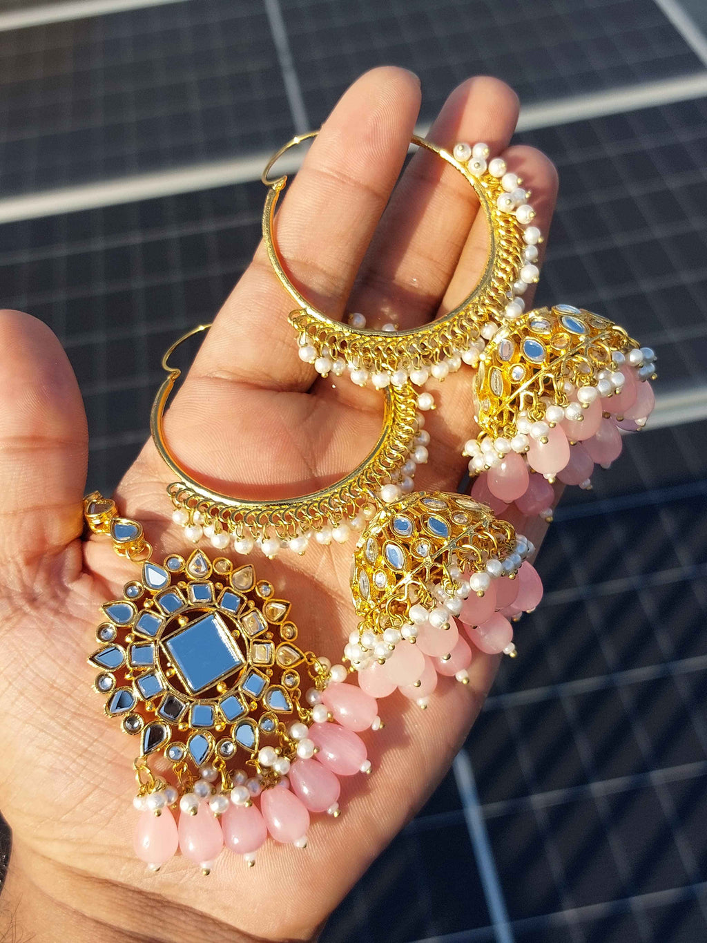 Majestic Radiant Chandbali Earrings for Women