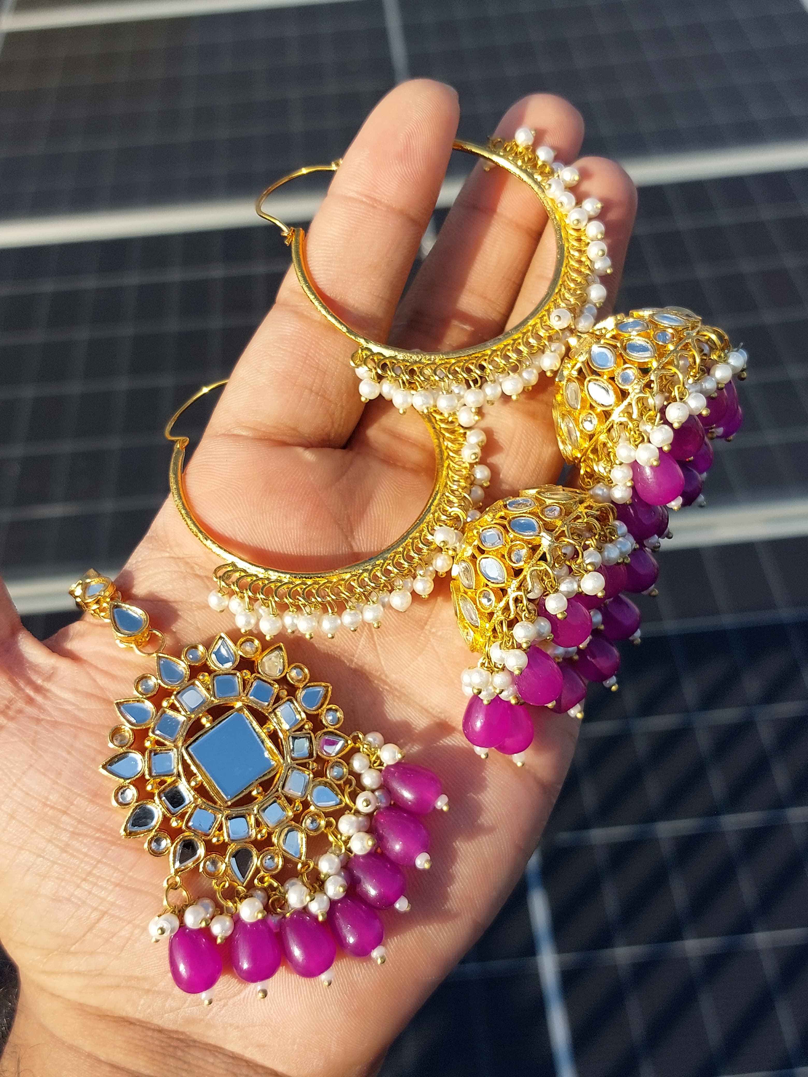 Majestic Radiant Chandbali Earrings for Women