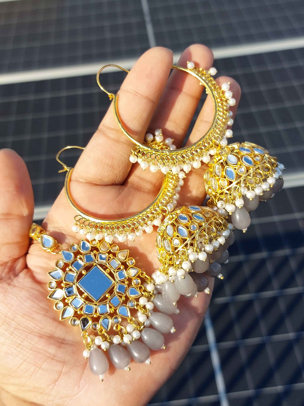 Majestic Radiant Chandbali Earrings for Women