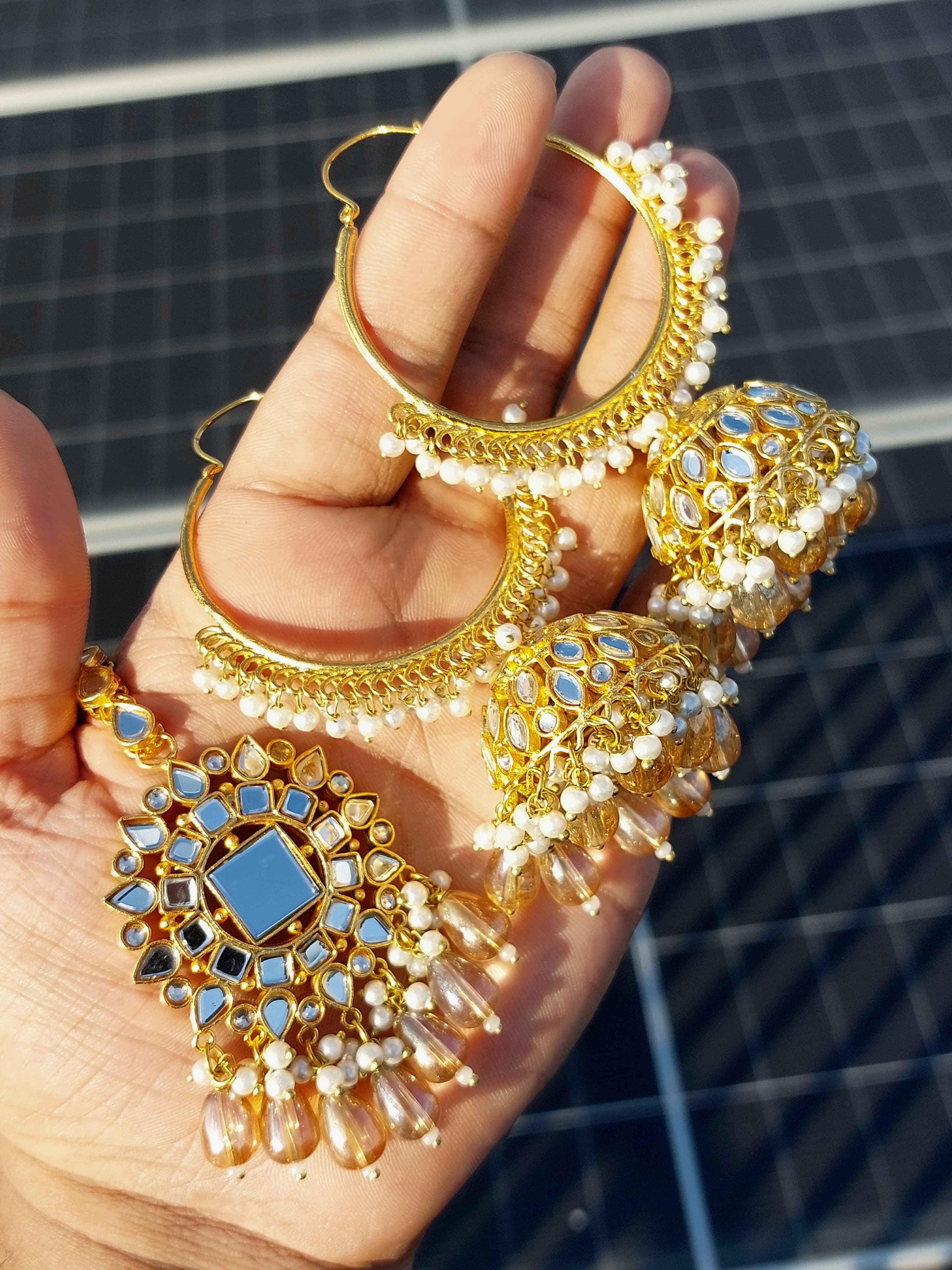 Majestic Radiant Chandbali Earrings for Women