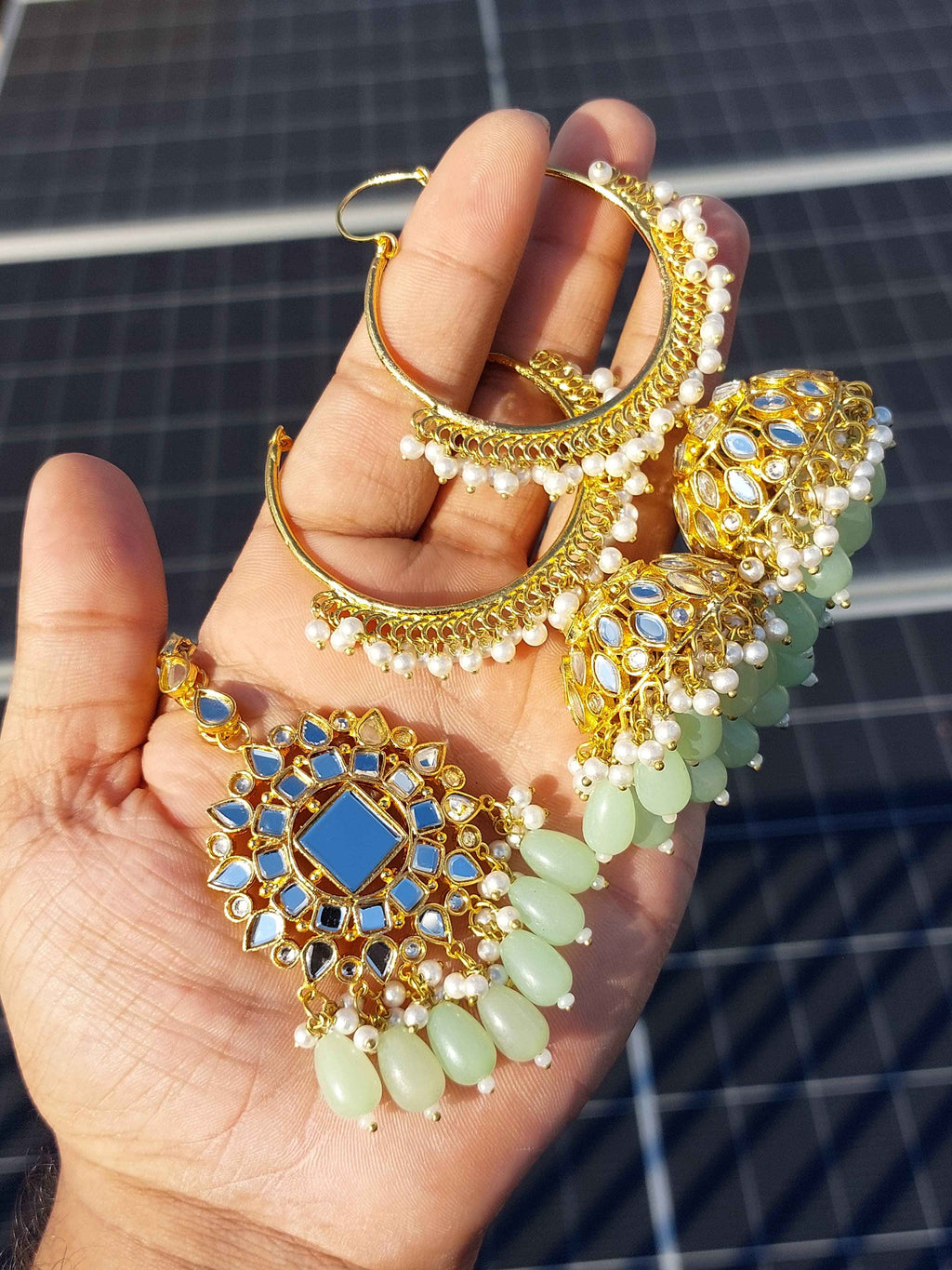 Majestic Radiant Chandbali Earrings for Women