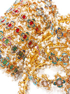 Majestic Blossom Pearl Kada Bangles for Women