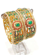 Premium Stone-Crafted Bangles – Elegant Statement Wear