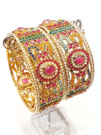Premium Stone-Crafted Bangles – Elegant Statement Wear