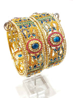 Premium Stone-Crafted Bangles – Elegant Statement Wear