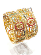 Premium Stone-Crafted Bangles – Elegant Statement Wear