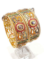 Premium Stone-Crafted Bangles – Elegant Statement Wear