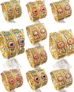 Premium Stone-Crafted Bangles – Elegant Statement Wear