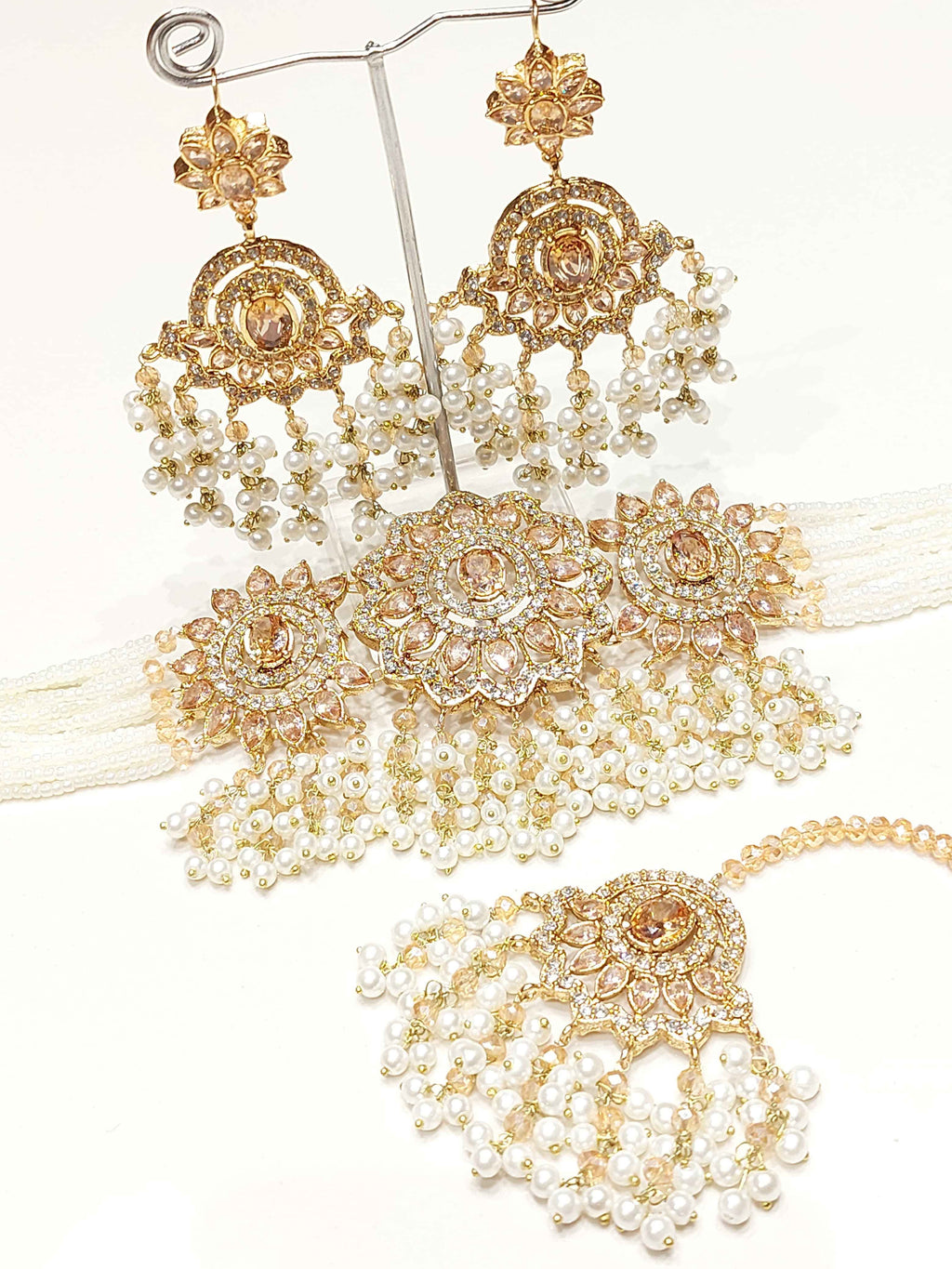 Majestic Pearl-Dipped Choker Set for Women