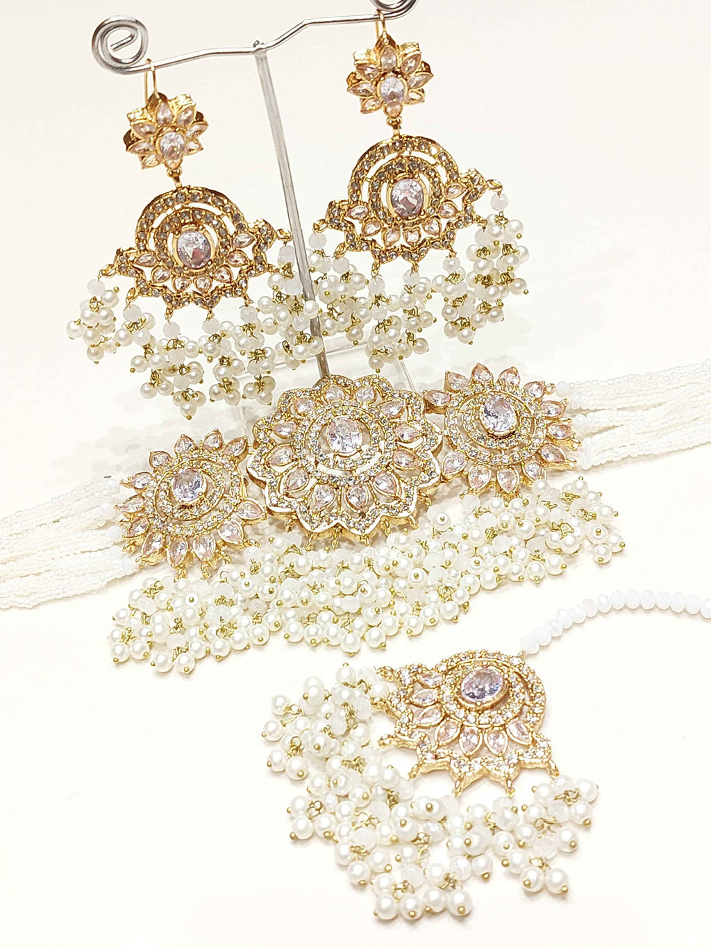 Majestic Pearl-Dipped Choker Set for Women