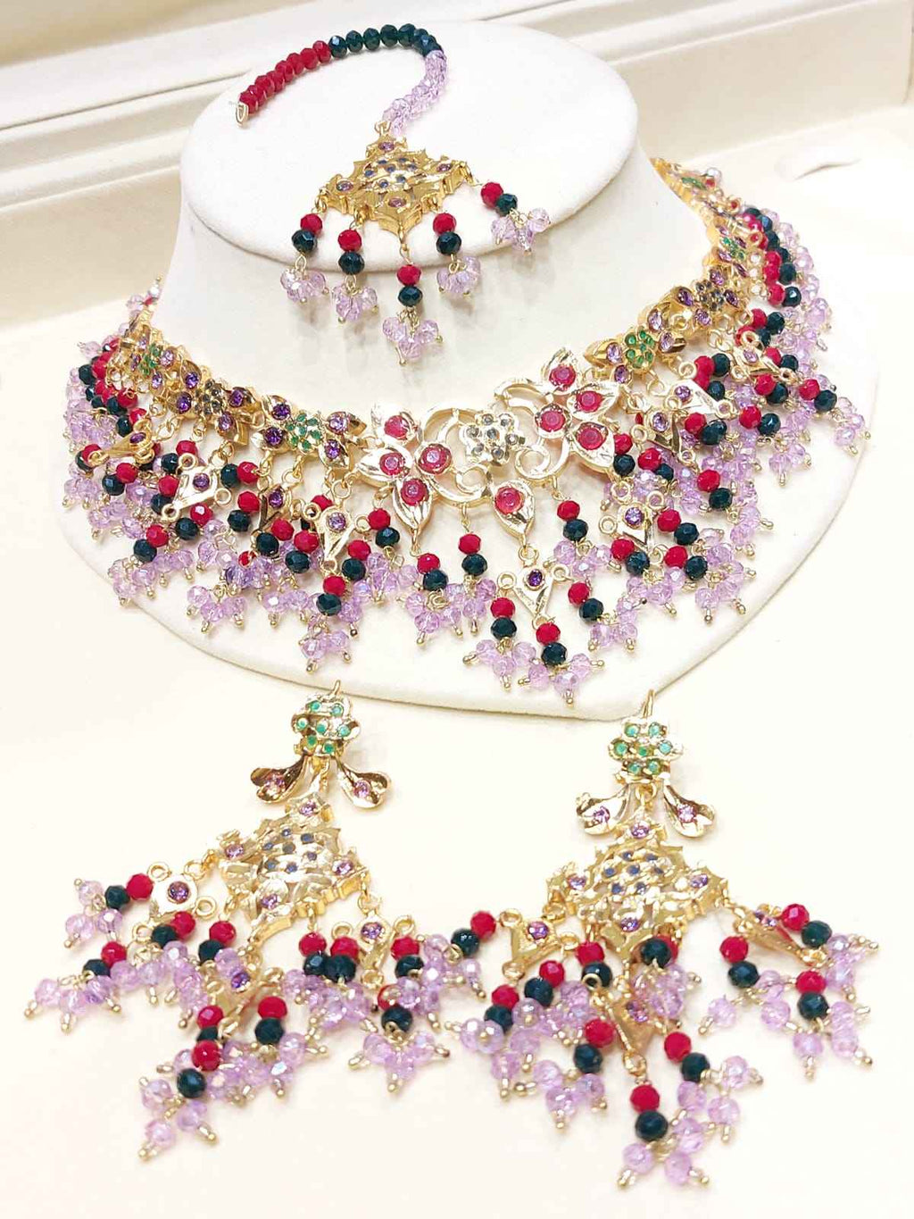 Majestic Multi-Color Beaded Grand Set for Women