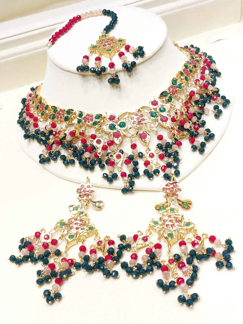 Majestic Multi-Color Beaded Grand Set for Women