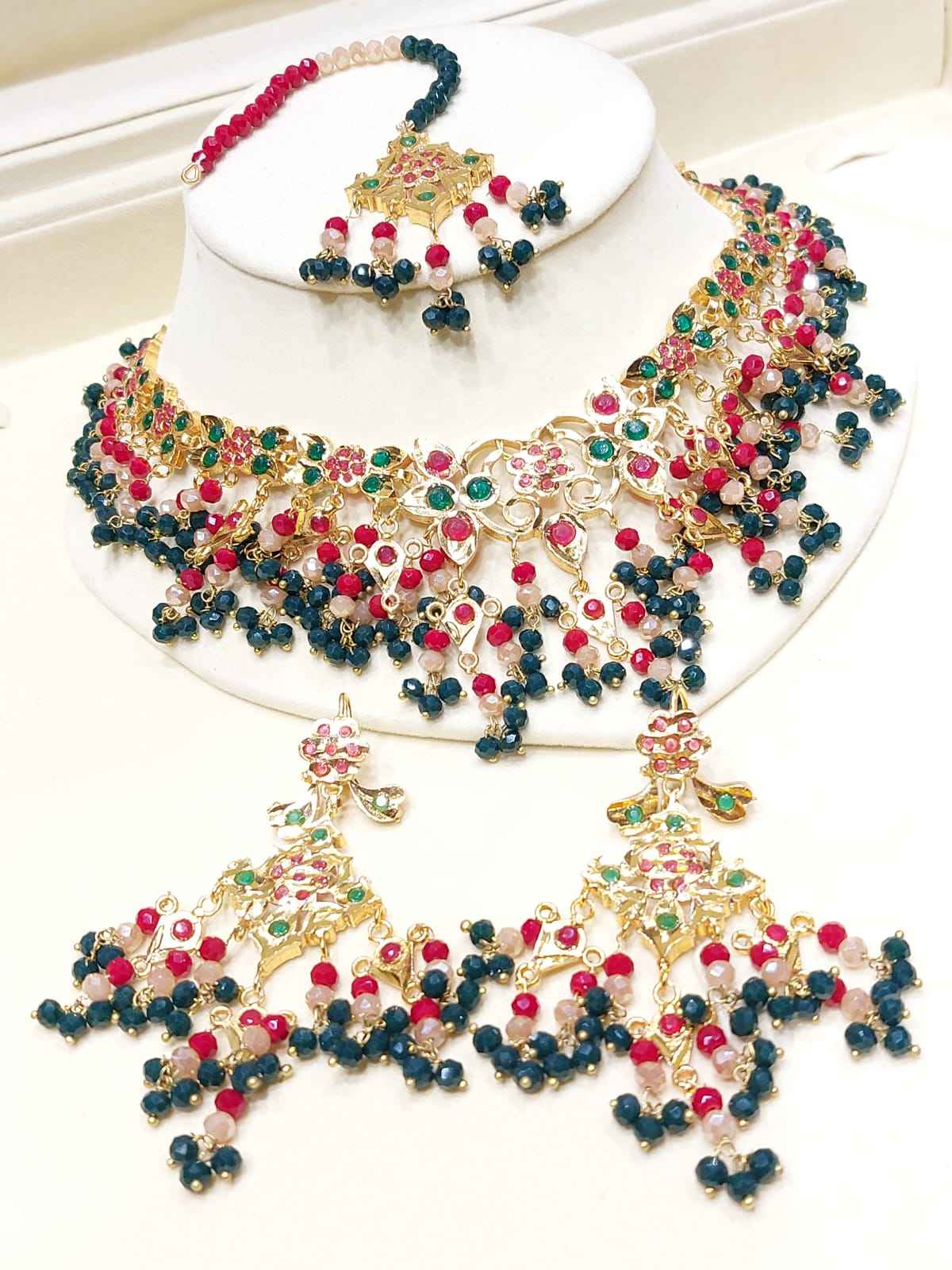 Majestic Multi-Color Beaded Grand Set for Women