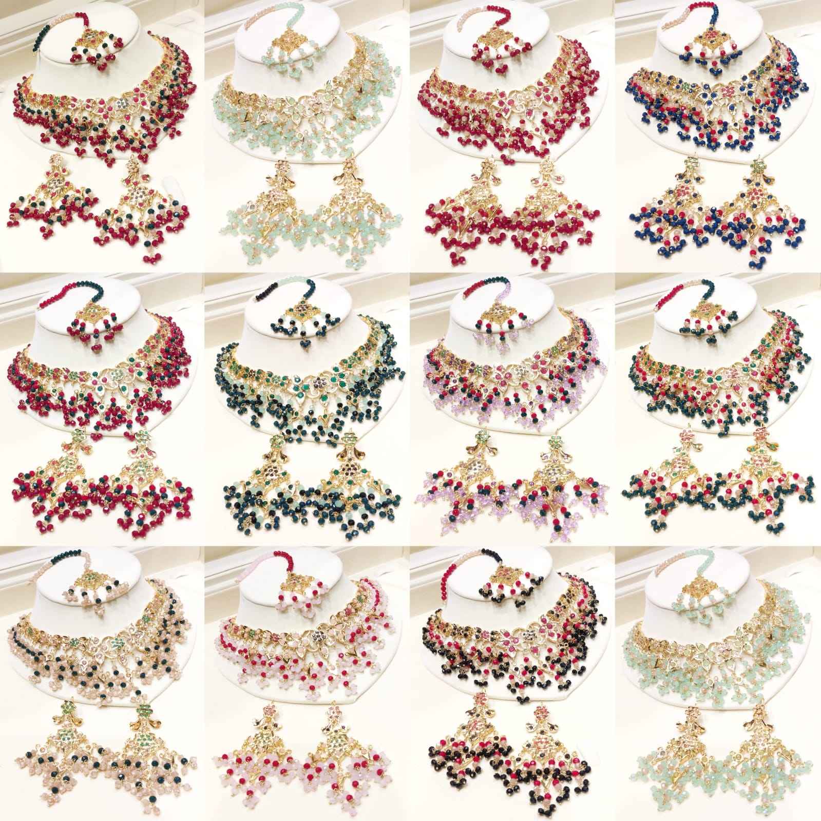 Majestic Multi-Color Beaded Grand Set for Women