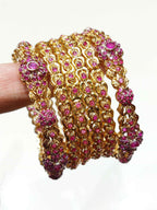 Kundan-Style Gemstone Bangles