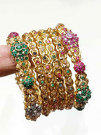 Kundan-Style Gemstone Bangles