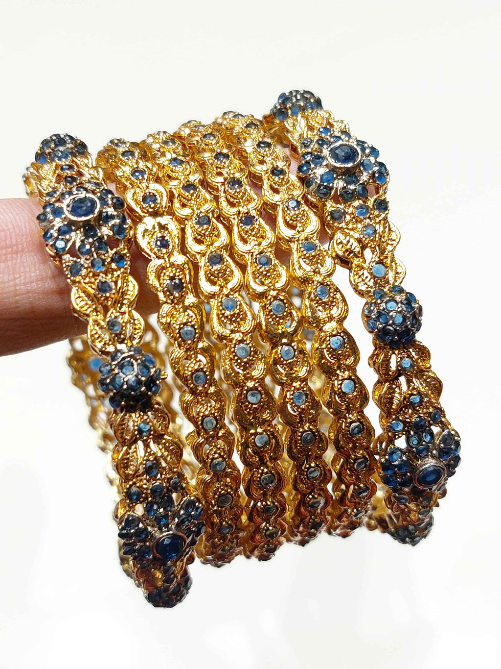 Kundan-Style Gemstone Bangles