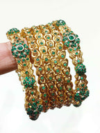 Kundan-Style Gemstone Bangles