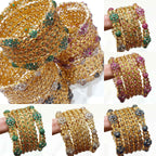 Kundan-Style Gemstone Bangles