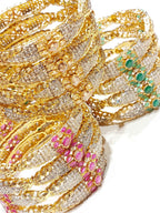 Luxe Radiant Zirkon 4-Piece Bangle Set