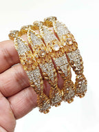 Luxe Radiant Zirkon 4-Piece Bangle Set