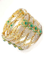 Luxe Radiant Zirkon 4-Piece Bangle Set