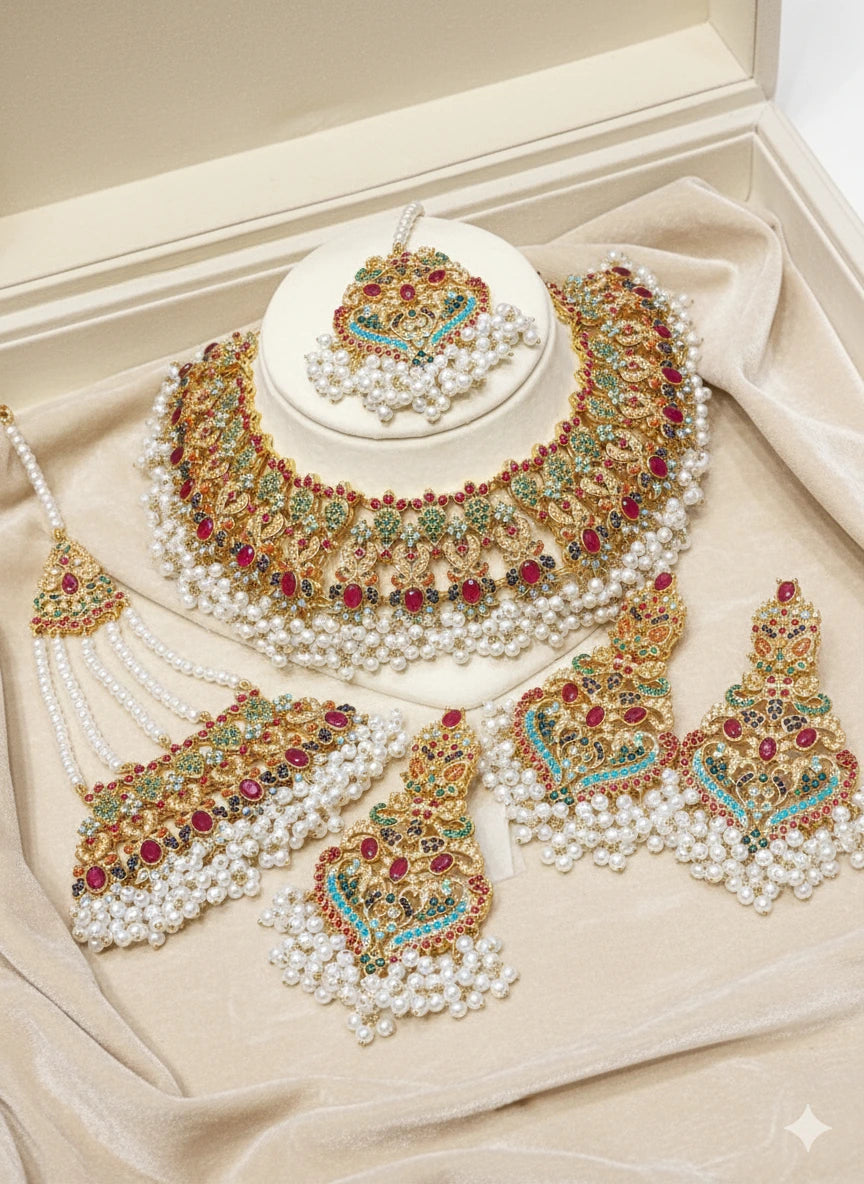 Majestic Ruby Pearl Set