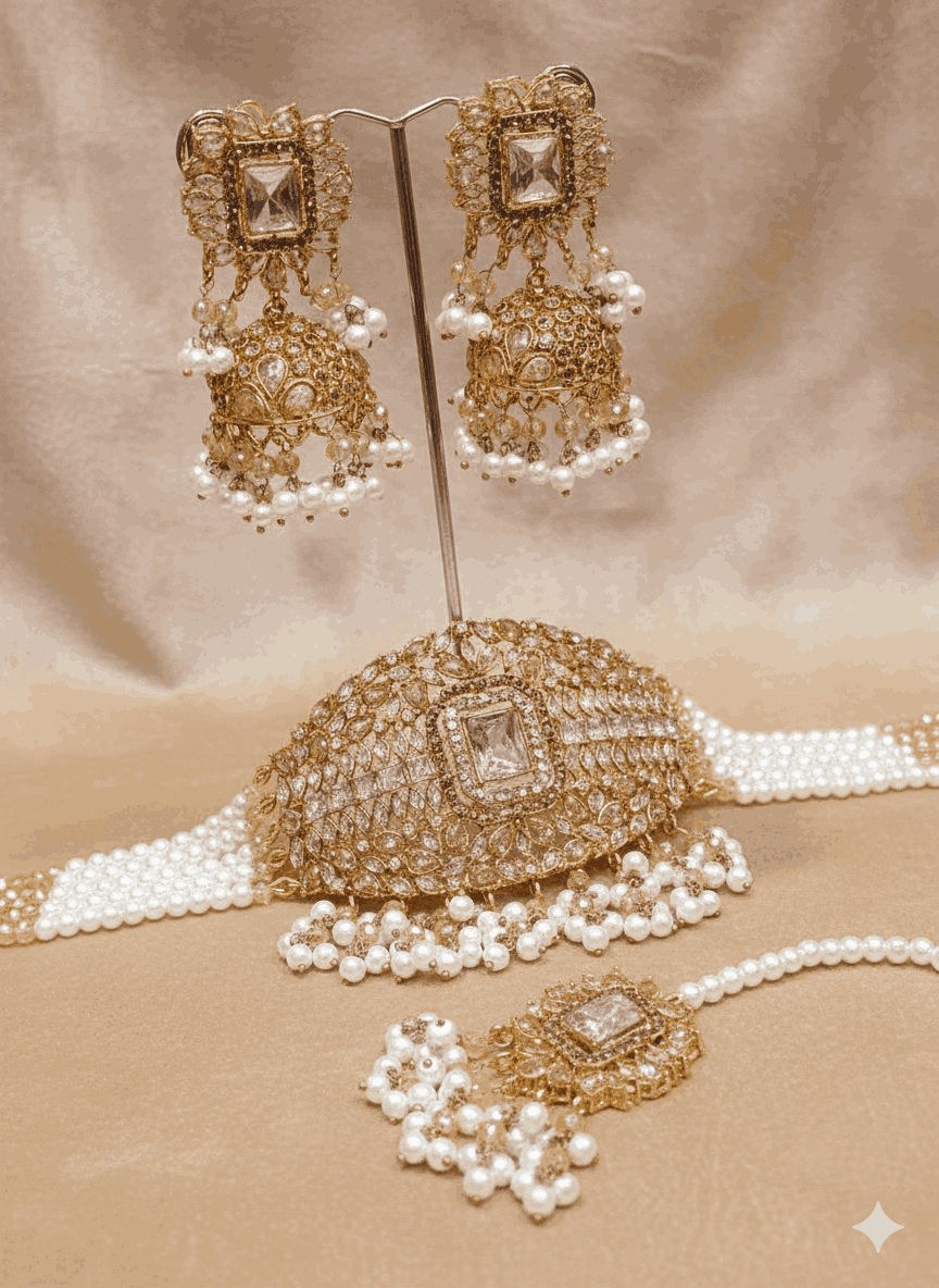 Majestic Pearl Charm Jewelry Set for Women