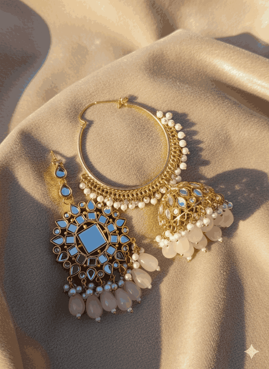 Majestic Radiant Chandbali Earrings for Women